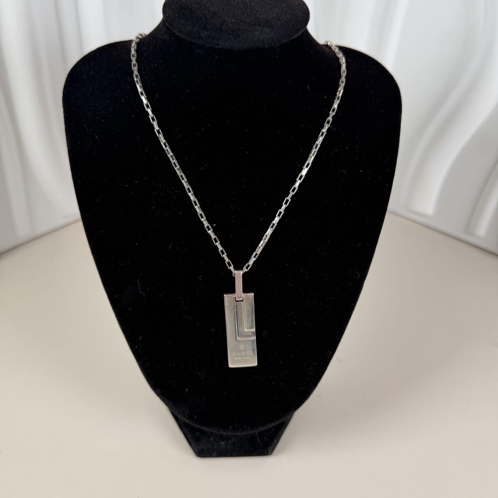 Gucci G-Logo Plate Necklace